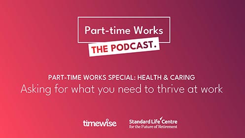 Part-time Works - Caring and Health Special podcast. Podnotes - Asking for what you need to thrive at work.
